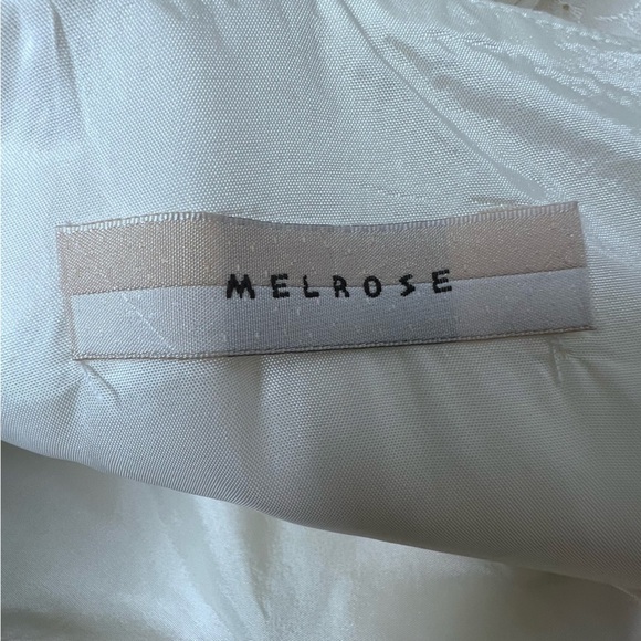 Melrose Off White Embroidered Floral Vneck Maxi Dress Size 8 - Picture 10 of 11